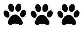 Paw print x 3